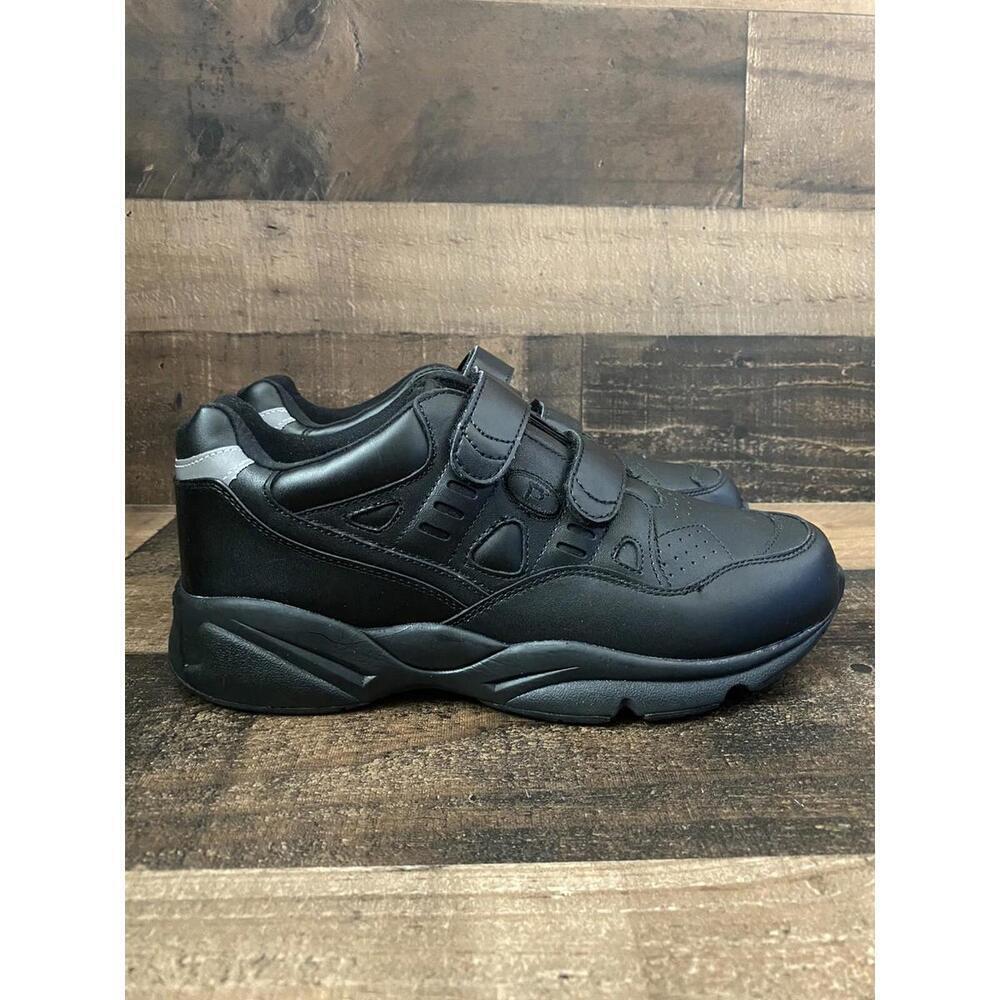 New Propet Stability Walker Men's Size 10.5 2Ewide Black Strappy Sneakers Walk